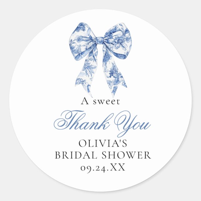 Etwas Blau bevor ich Bridal Dessert Stickers mache (Vorderseite)