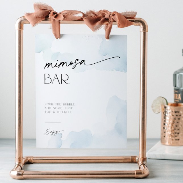 Etwas Blau, bevor ich Clouds Mimosa Bar Sockelschild (Von Creator hochgeladen)