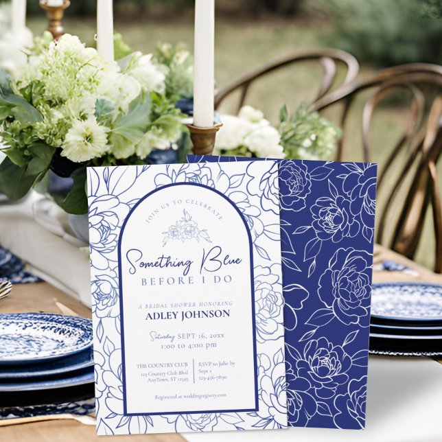 Etwas Blau bevor ich elegantes Brautparty mache Einladung (Von Creator hochgeladen)