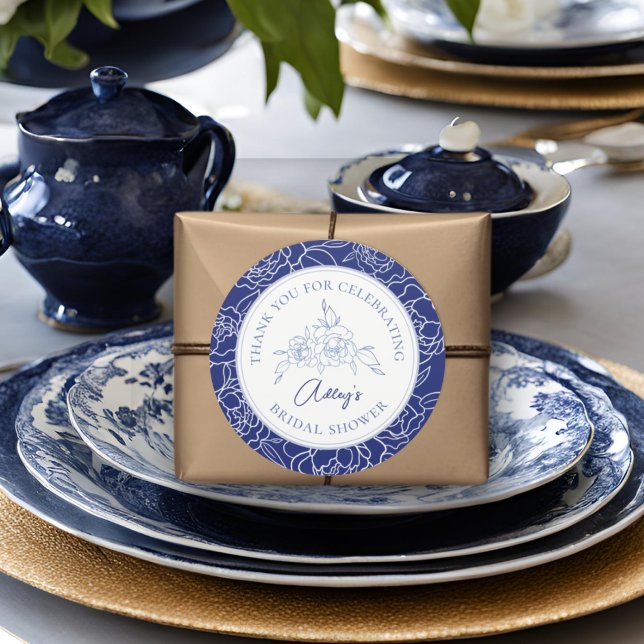 Etwas Blau bevor ich elegantes Brautparty mache Runder Aufkleber (Von Creator hochgeladen)