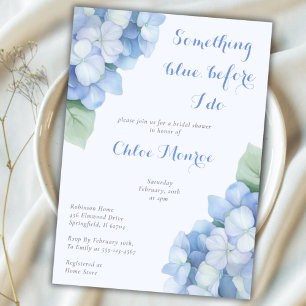 Etwas Blau, bevor ich florale Hydrangeas mache Einladung