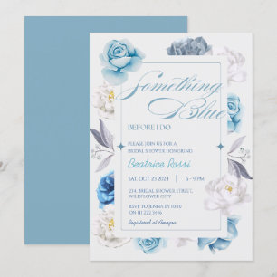 Etwas Blau, bevor ich florales Brautparty mache Einladung