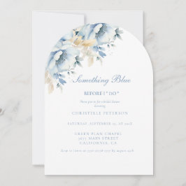 Etwas Blau bevor ich florales Brautparty mache Einladung