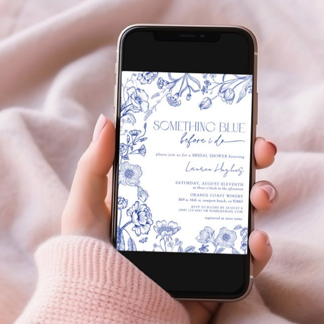 Etwas Blau, bevor ich florales Brautparty mache Einladung (Von Creator hochgeladen)