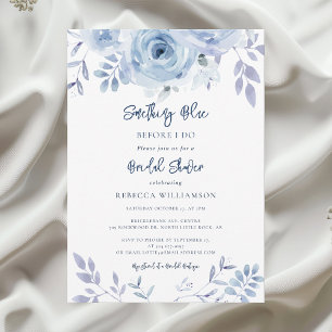 Etwas Blau, bevor ich florales Brautparty mache Einladung