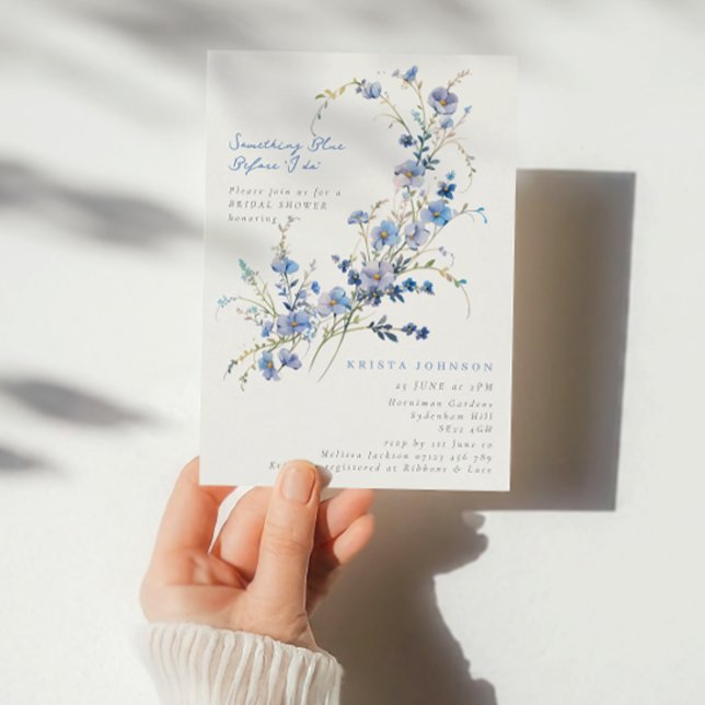Etwas Blau, bevor ich florales Brautparty mache Einladung (Von Creator hochgeladen)