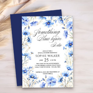 Etwas Blau, bevor ich florales Brautparty mache Einladung