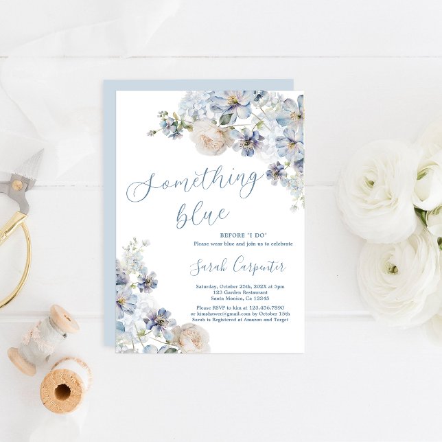 Etwas Blau, bevor ich florales Brautparty mache Einladung (Von Creator hochgeladen)