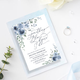 Etwas Blau, bevor ich florales Brautparty mache Einladung