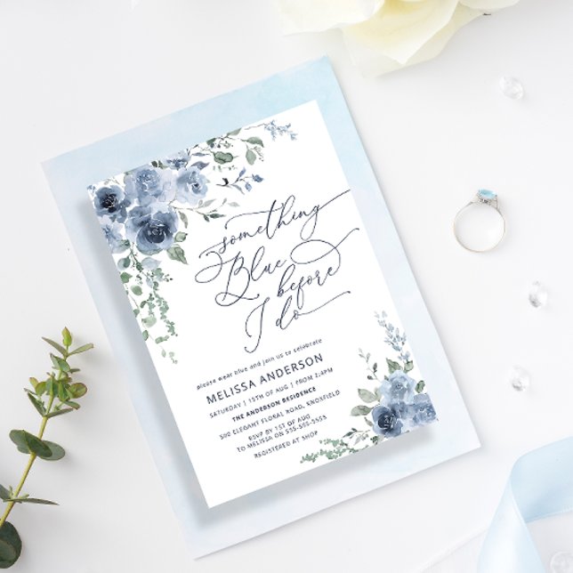 Etwas Blau, bevor ich florales Brautparty mache Einladung (Von Creator hochgeladen)