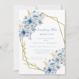 Etwas Blau bevor ich florales Brautparty mache Einladung