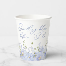 Etwas Blau, bevor ich florales Brautparty mache Pappbecher
