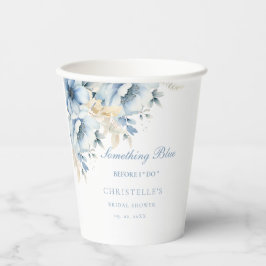 Etwas Blau bevor ich florales Brautparty mache Pappbecher