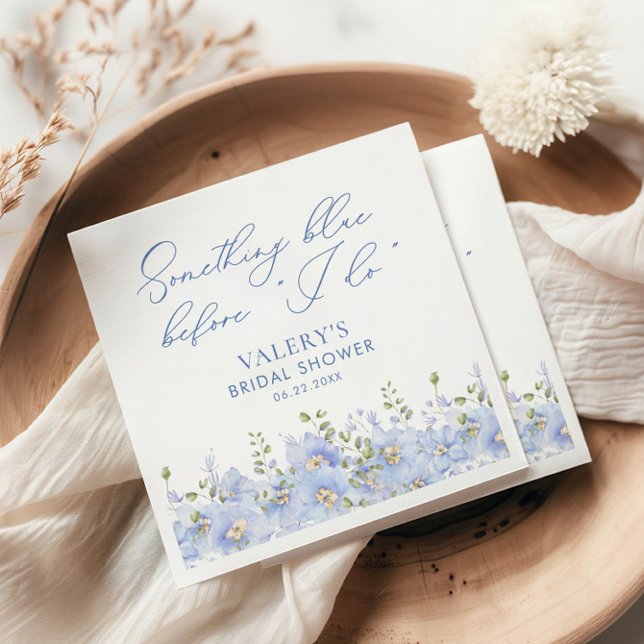 Etwas Blau, bevor ich florales Brautparty mache Serviette (Von Creator hochgeladen)