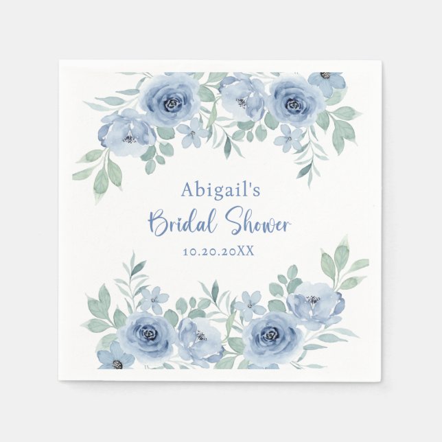ETWAS BLAU, BEVOR ICH FLORALES BRAUTPARTY TUN SERVIETTE (Vorderseite)