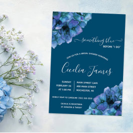 Etwas Blau, bevor ich Hydrangea-Brautparty Einladung