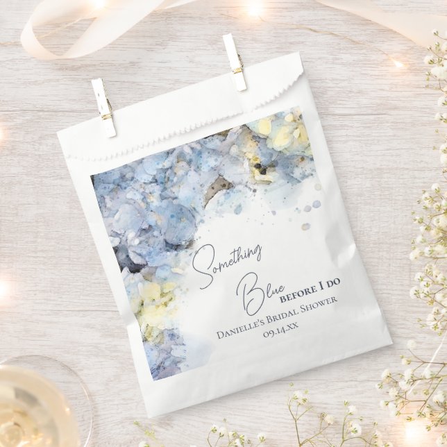 Etwas Blau, bevor ich Hydrangea-Brautparty Geschenktütchen (Ausgeschnitten)