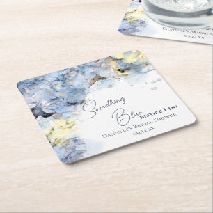 Etwas Blau, bevor ich Hydrangea-Brautparty Rechteckiger Pappuntersetzer