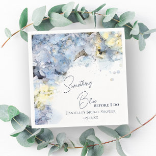 Etwas Blau, bevor ich Hydrangea-Brautparty Serviette