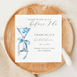 Etwas Blau bevor ich Martini-Brautparty machen Serviette