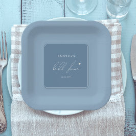 Etwas Blau bevor ich stilvolles Brautparty mache Pappteller