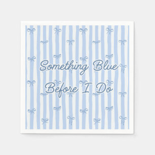 "Etwas Blau bevor ich tue" Blue Bow Serviette