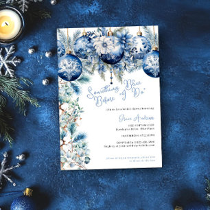Etwas Blau bevor ich Weihnachts-Brautparty machen Einladung
