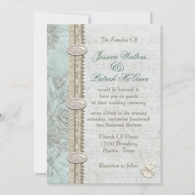 Etwas Blau Einladung (Vorderseite)