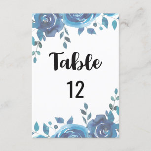 Etwas Blau Hochzeit Tischnummer Sitzordnung