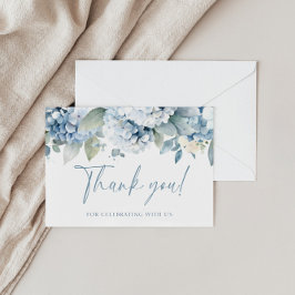 Etwas Blau Hortensien Hochzeit Danke Karte