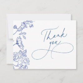 Etwas Blau Vielen Dank Note Card Dankeskarte