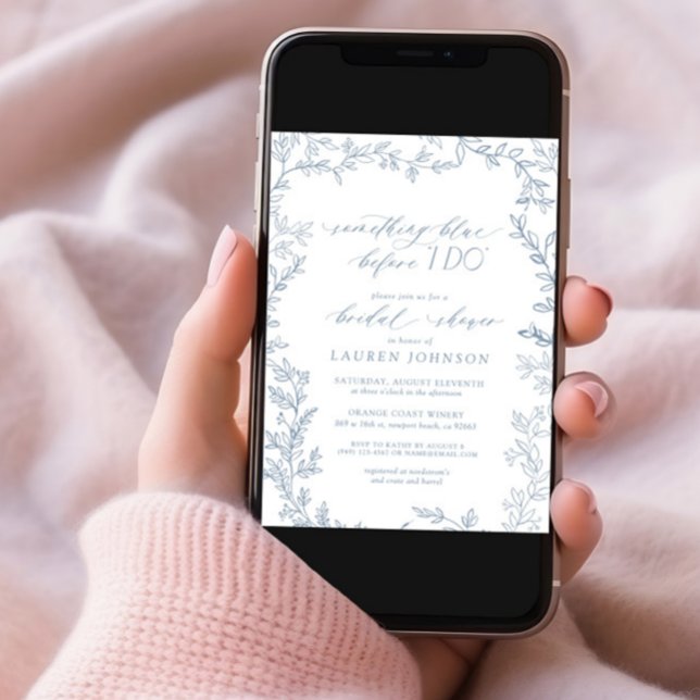 Etwas Blau vor dem botanischen Brautparty Einladung (Von Creator hochgeladen)