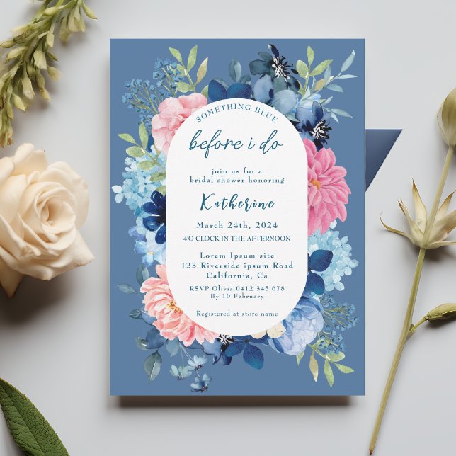 Etwas Blau vor dem Brautparty Einladung (Von Creator hochgeladen)