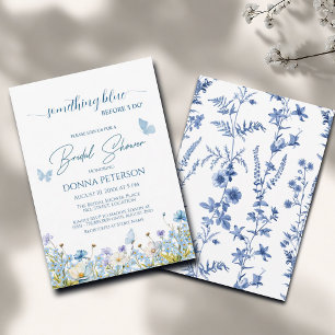 Etwas Blau vor dem "I do" Blumenkohl-Brautparty Einladung