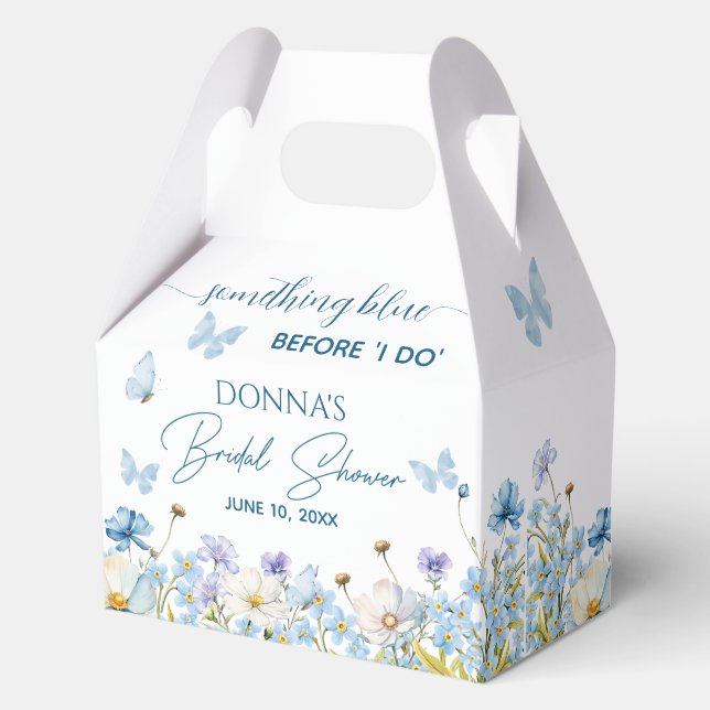 Etwas Blau vor dem "I do" Blumenkohl-Brautparty Geschenkschachtel (Vorderseite)
