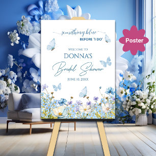 Etwas Blau vor "I do" Brautparty Willkommen Poster
