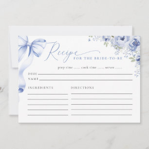 Etwas Blaue Florale Rezept-Einlagekarte
