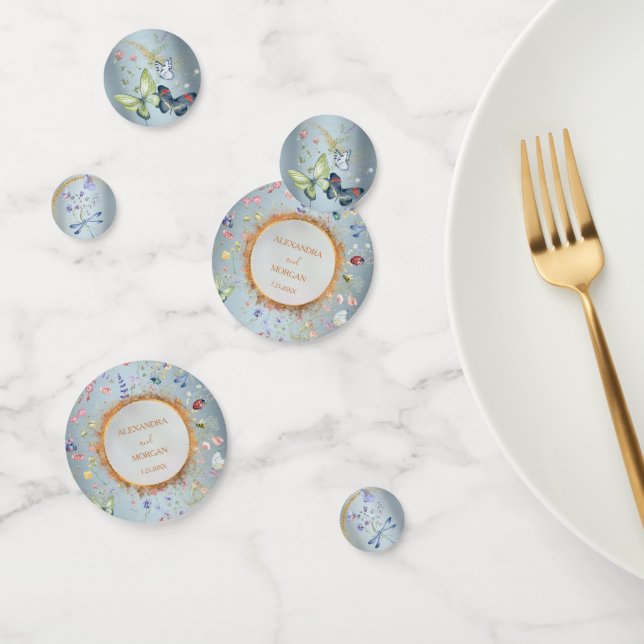 Etwas Blauer Eleganter Wildblume Hochzeitstisch Konfetti (Gruppe)