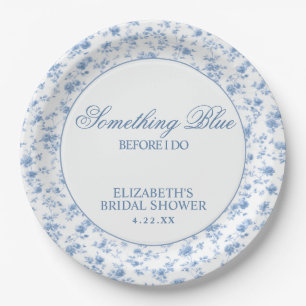 Etwas Blaues, bevor ich die elegante Hochzeitspart Pappteller