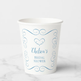 Etwas Blaues, bevor ich eleganten Brause Shower ma Pappbecher
