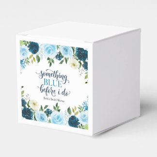 Etwas Blaues bevor ich Navy Floral mache Geschenkschachtel