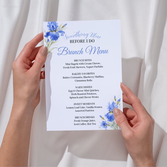 Etwas Blaues Brautparty-Brunch-Menü (Something Blue Bridal Shower Brunch Menu
)