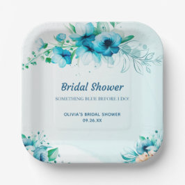 Etwas Blaues Brautparty Pappteller