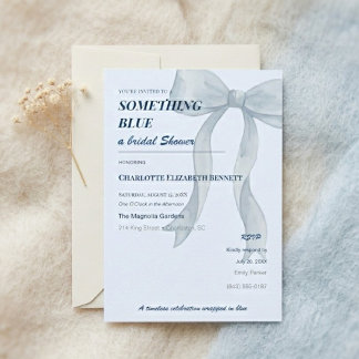 Etwas Blaues Einladung zur Brautparty - Luxus
