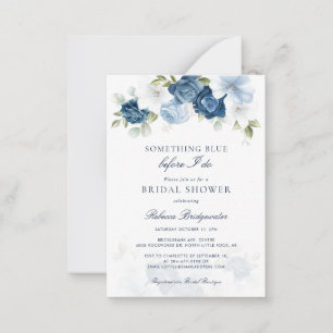 Etwas blaues Floral, bevor ich Brautparty mache Mitteilungskarte