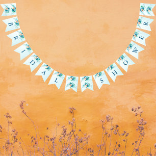 Etwas Blaues Florales Brautbad Wimpelkette
