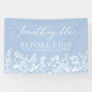 Etwas Blaues Florales Brautparty-Foto Hintergrundb Banner