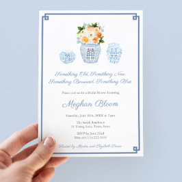 Etwas Blaues Herbst Blume Brautparty Party Einladung