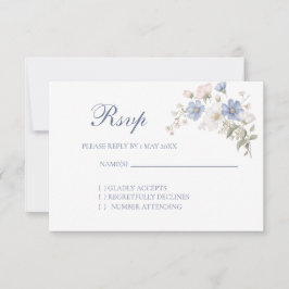 Etwas Blaues Hochzeit RSVP-Karte RSVP Karte