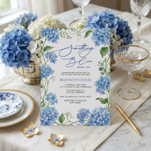 Etwas Blaues Hortensien Blumen Brautparty